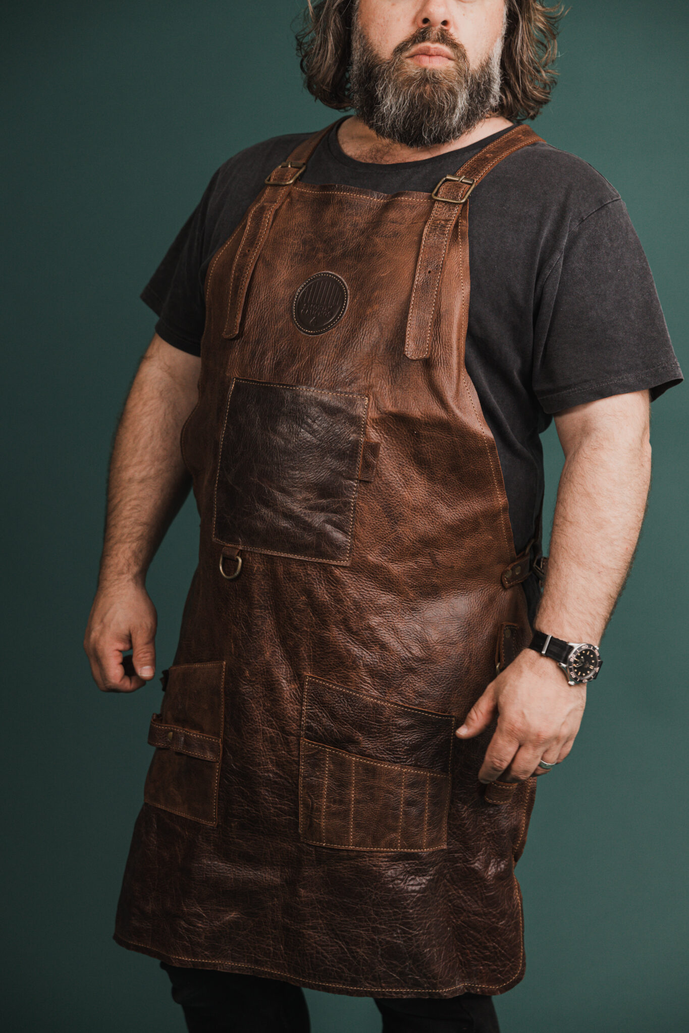 Smokin' Gauchos Brown Handmade Leather Apron