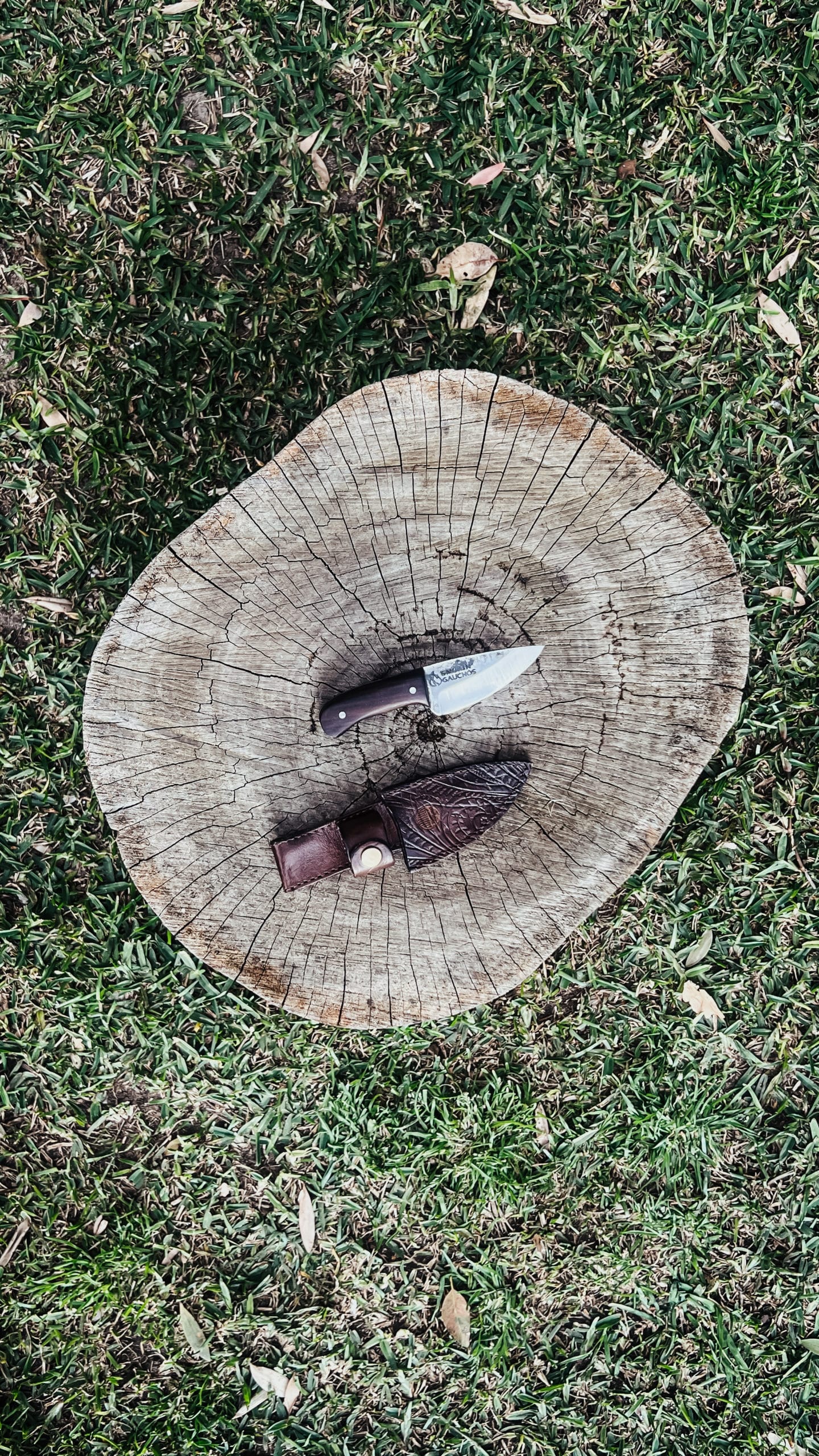 Handmade Skinning Hunting Knife & Leather Sheath