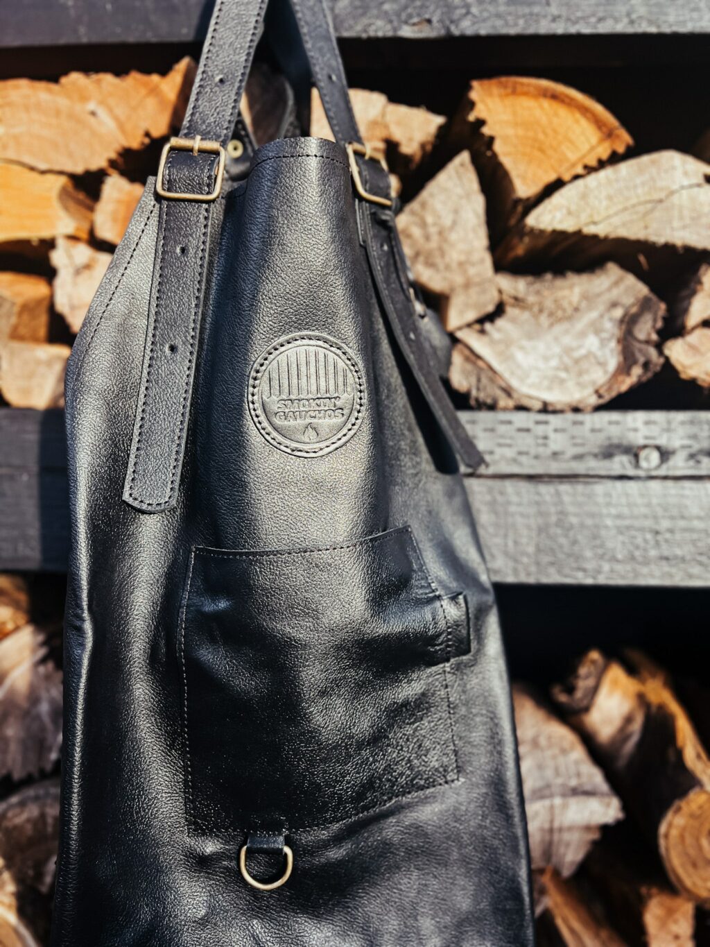Smokin' Gauchos Black Handmade Leather Apron
