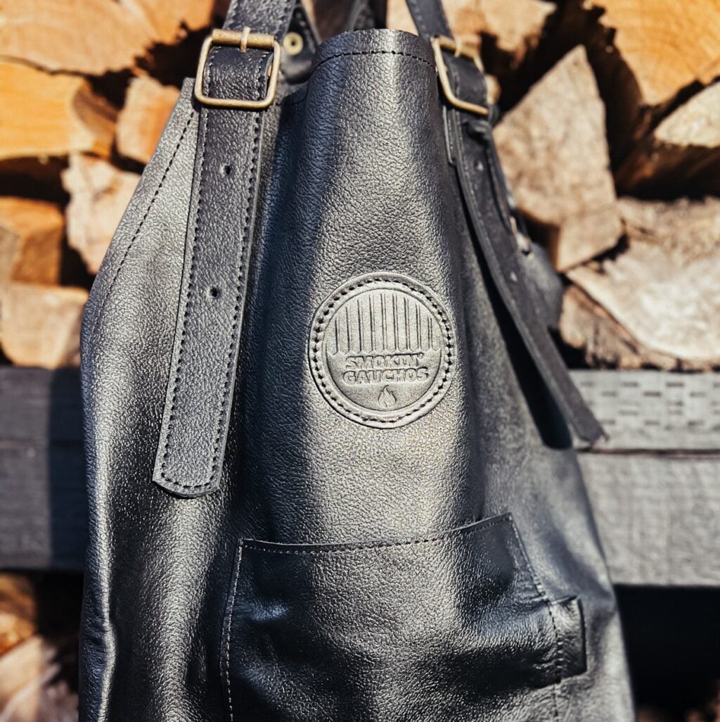 Smokin' Gauchos Black Handmade Leather Apron Smokin' Gauchos Black Handmade Leather Apron