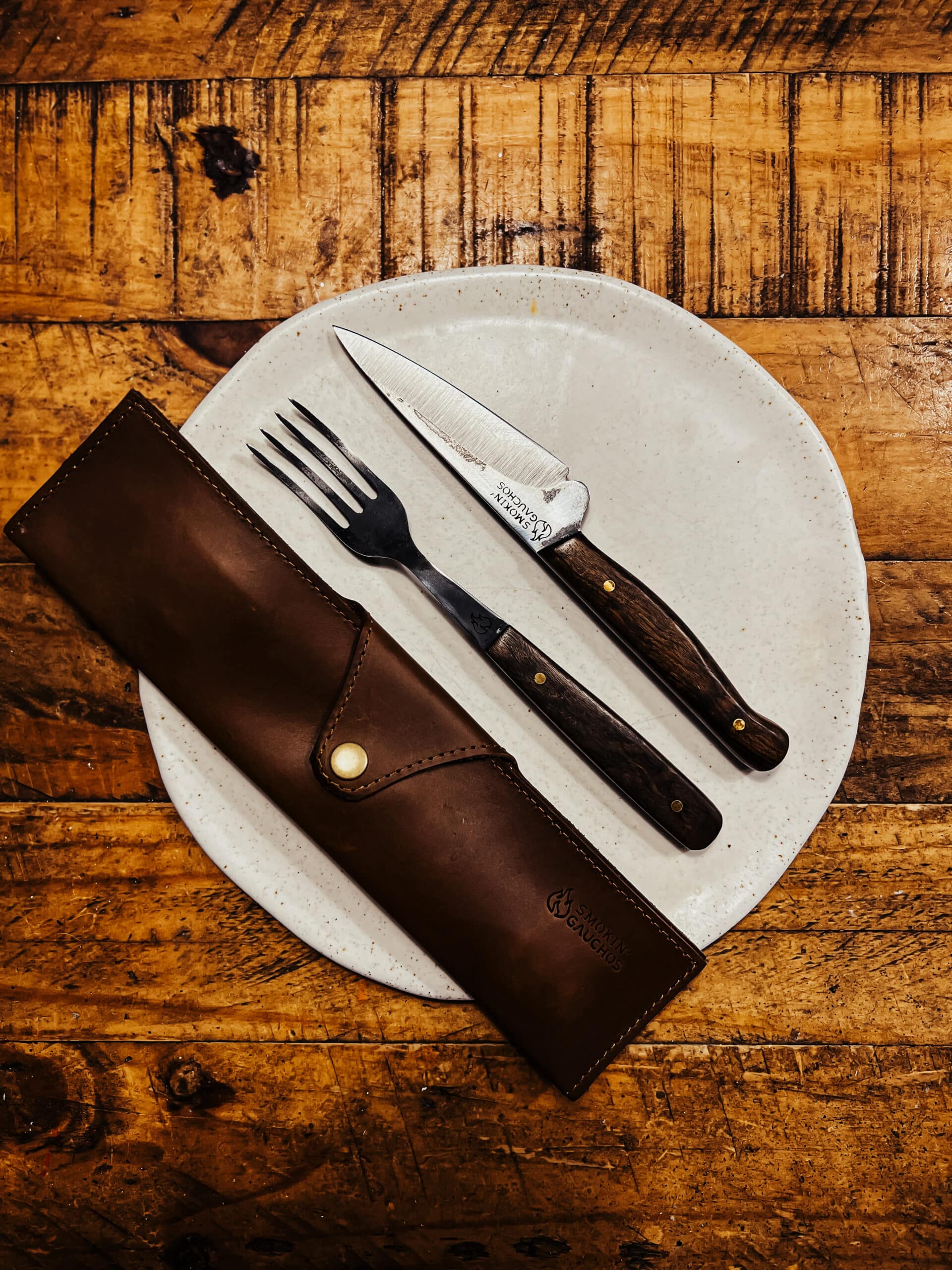 Handmade Fork & Knife Cutlery Set Camping Handmade Fork & Knife Cutlery Set Camping