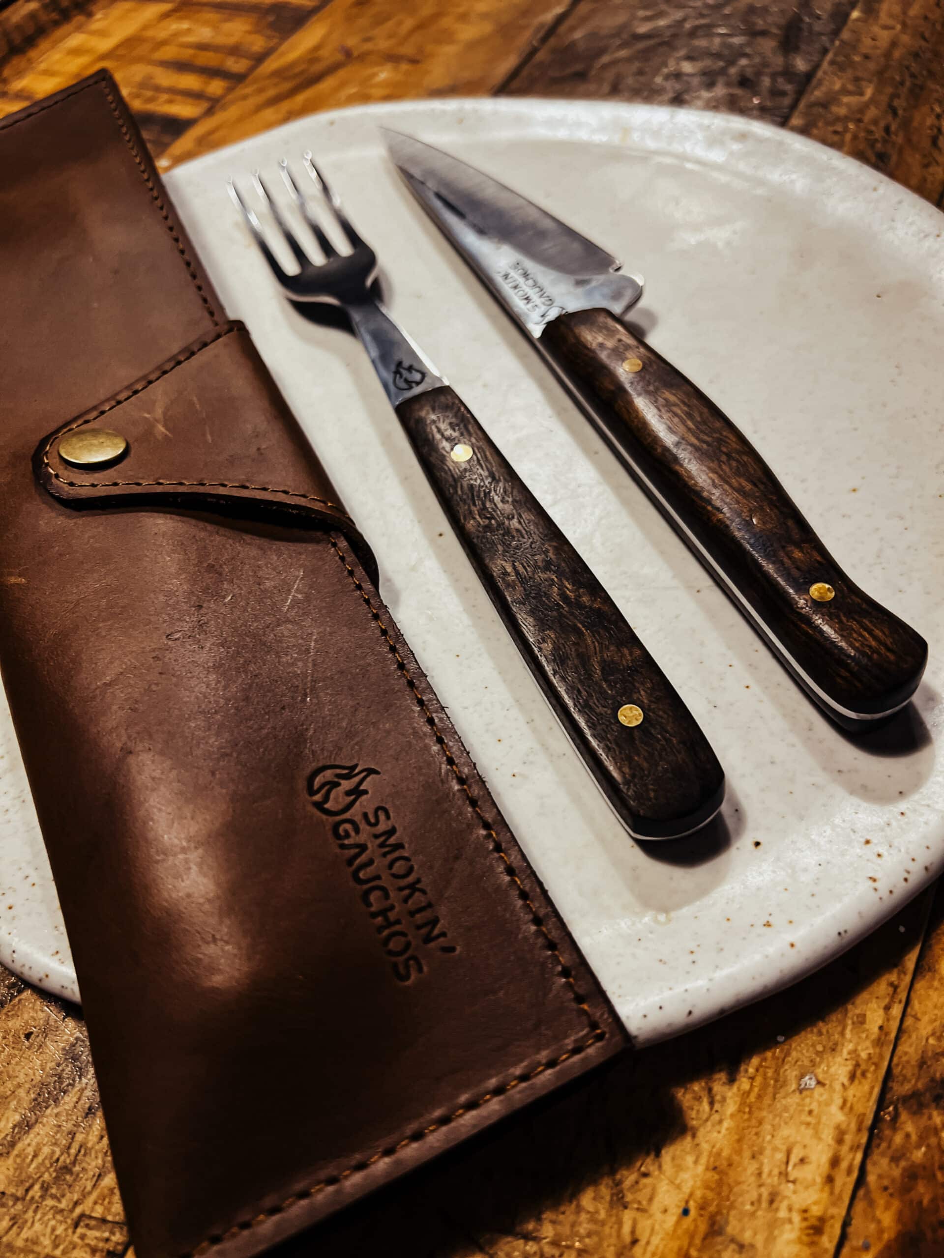 Handmade Fork & Knife Cutlery Set Camping Handmade Fork & Knife Cutlery Set Camping