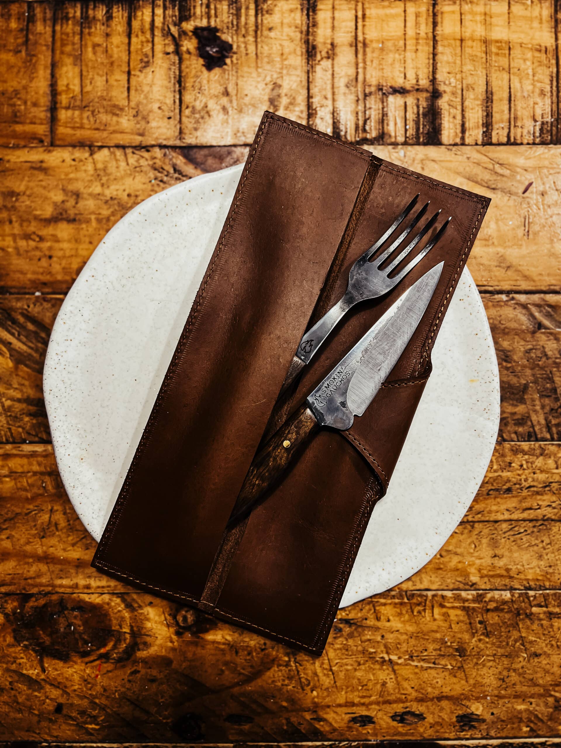 Handmade Fork & Knife Cutlery Set Camping Handmade Fork & Knife Cutlery Set Camping