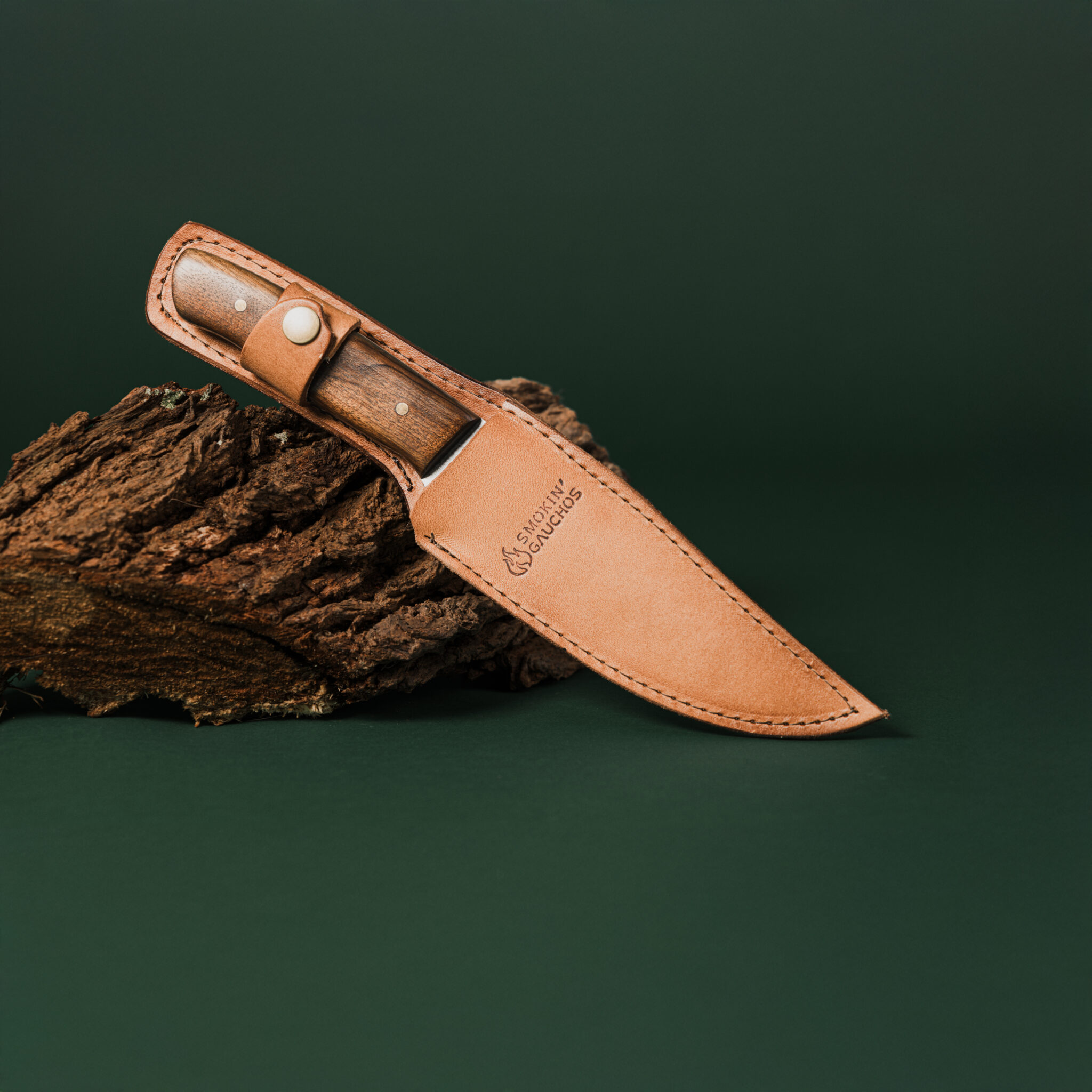 Smokin' Gauchos 5.5in Handmade Hunting Knife & Leather Sheath