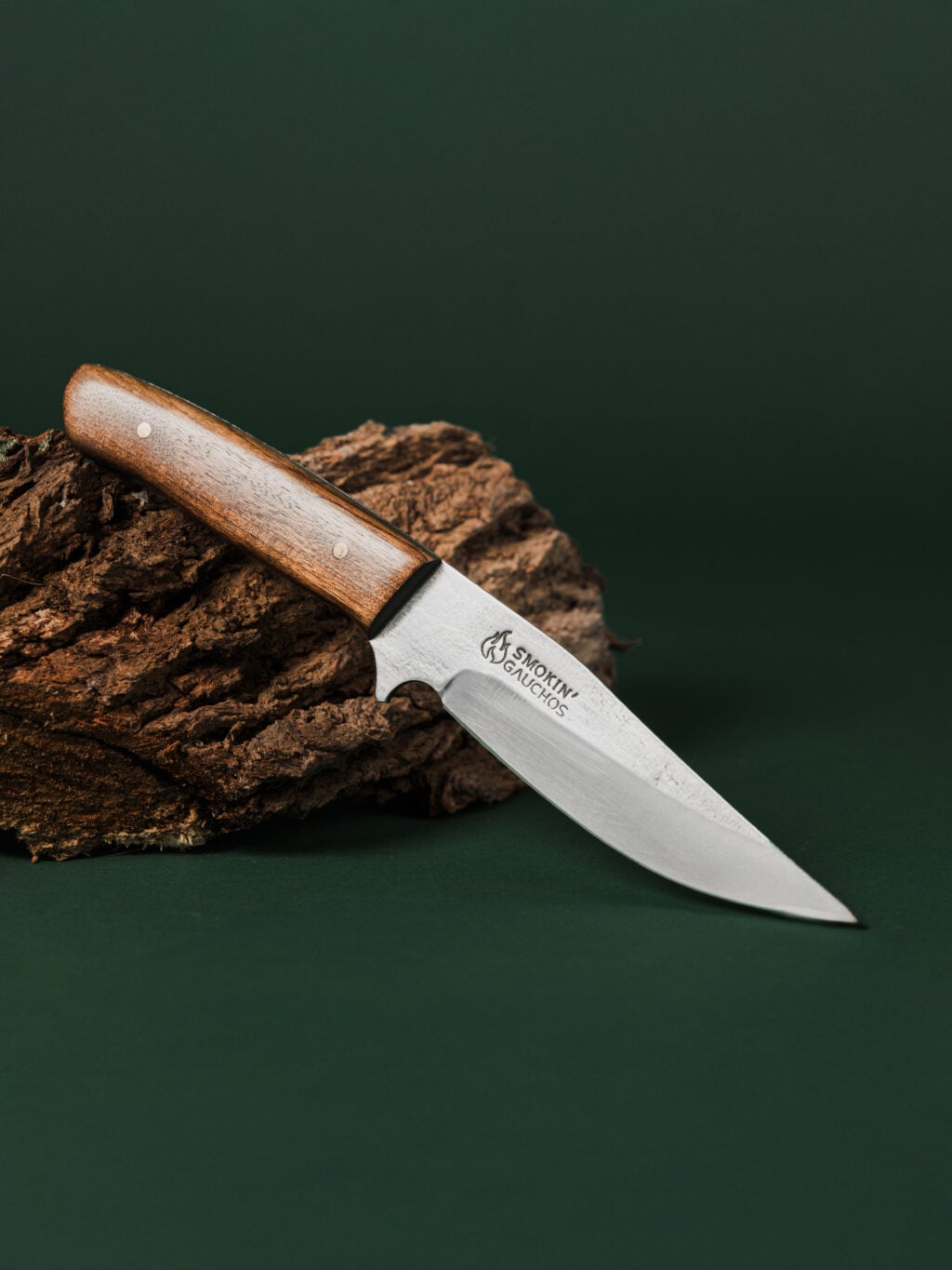 Smokin' Gauchos 5.5in Handmade Hunting Knife & Leather Sheath