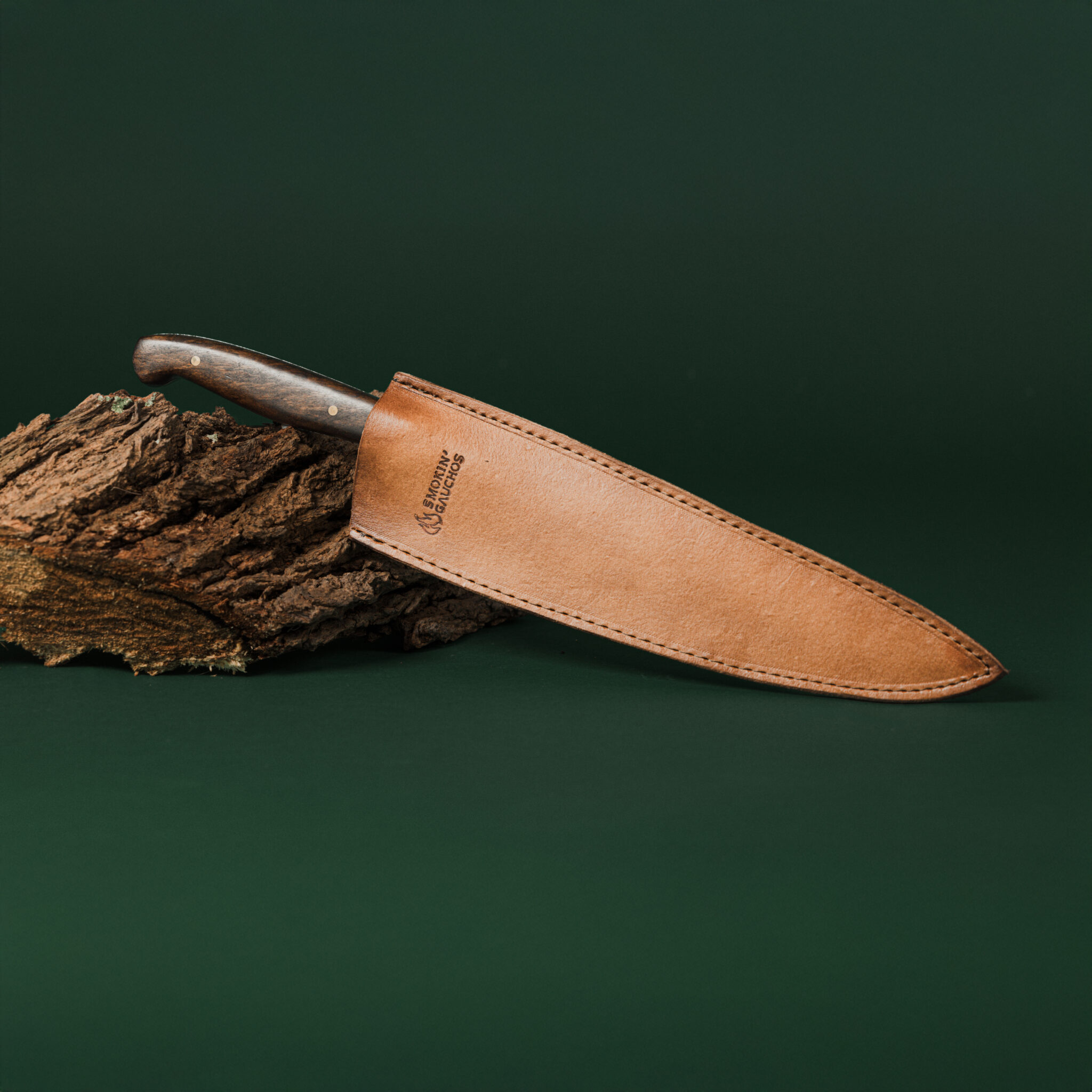 Smokin' Gauchos Handmade Chef Knife & Leather Sheath (9.5in)