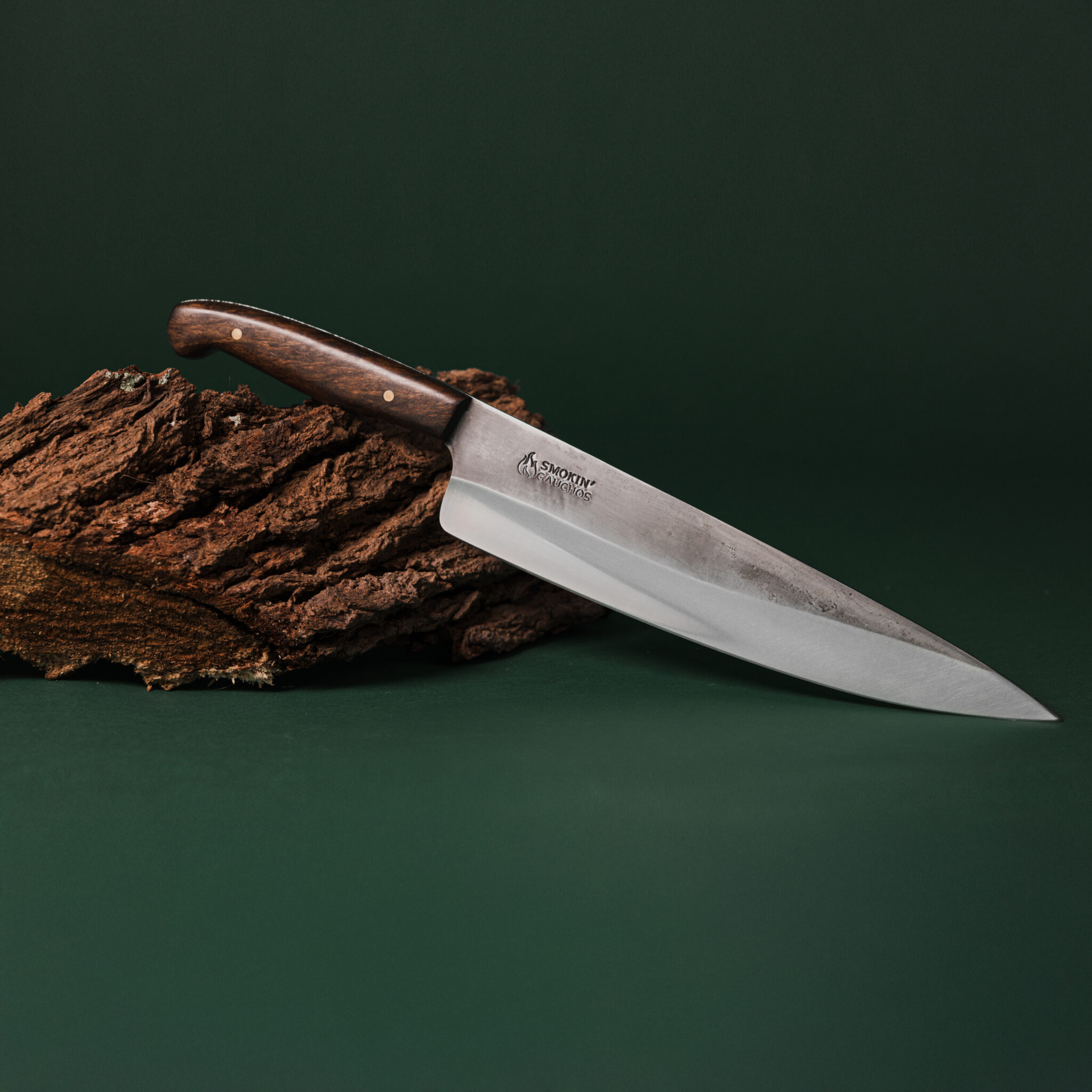 Smokin' Gauchos Handmade Chef Knife & Leather Sheath (9.5in)