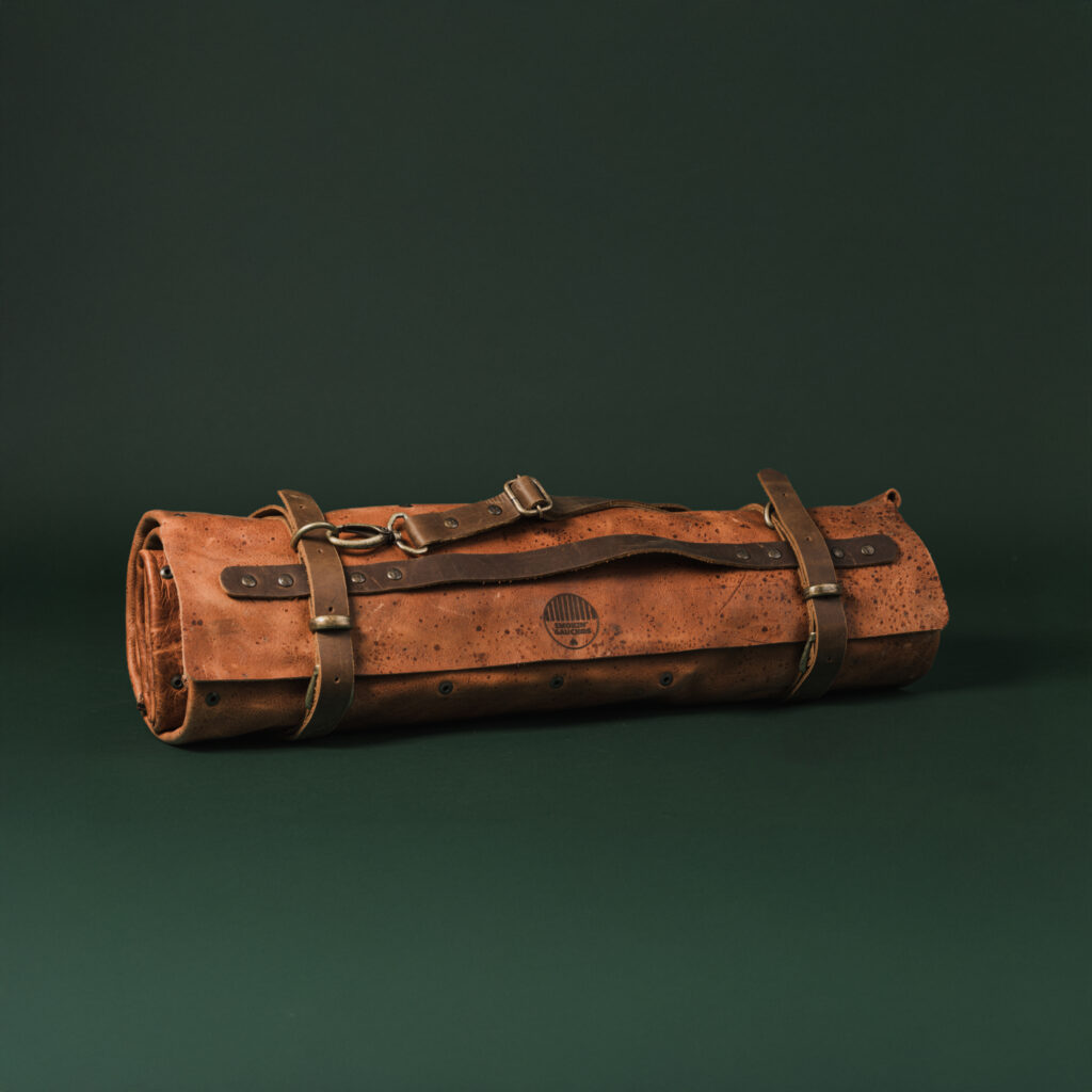 smokin gauchos handmade leather knife roll 7 pockets
