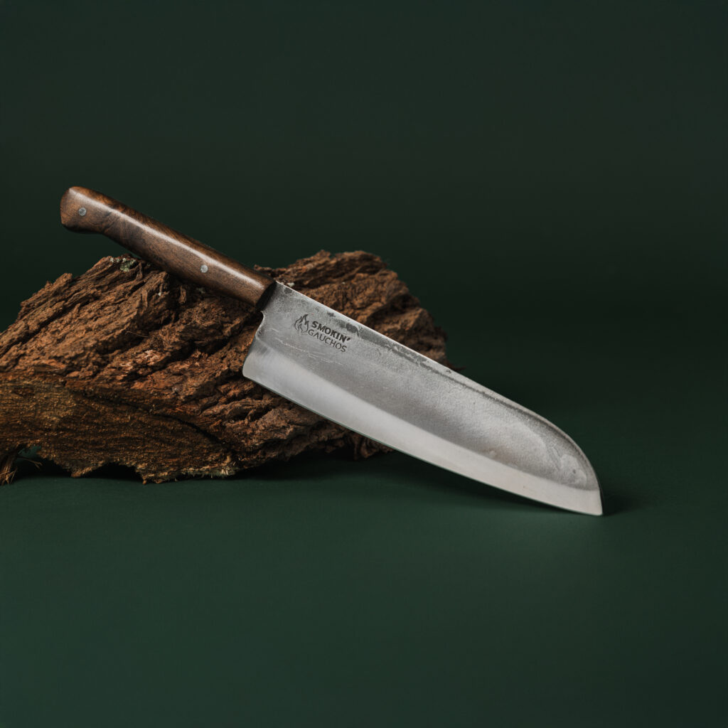 smokin gauchos handmade santoku chef knife leather sheath