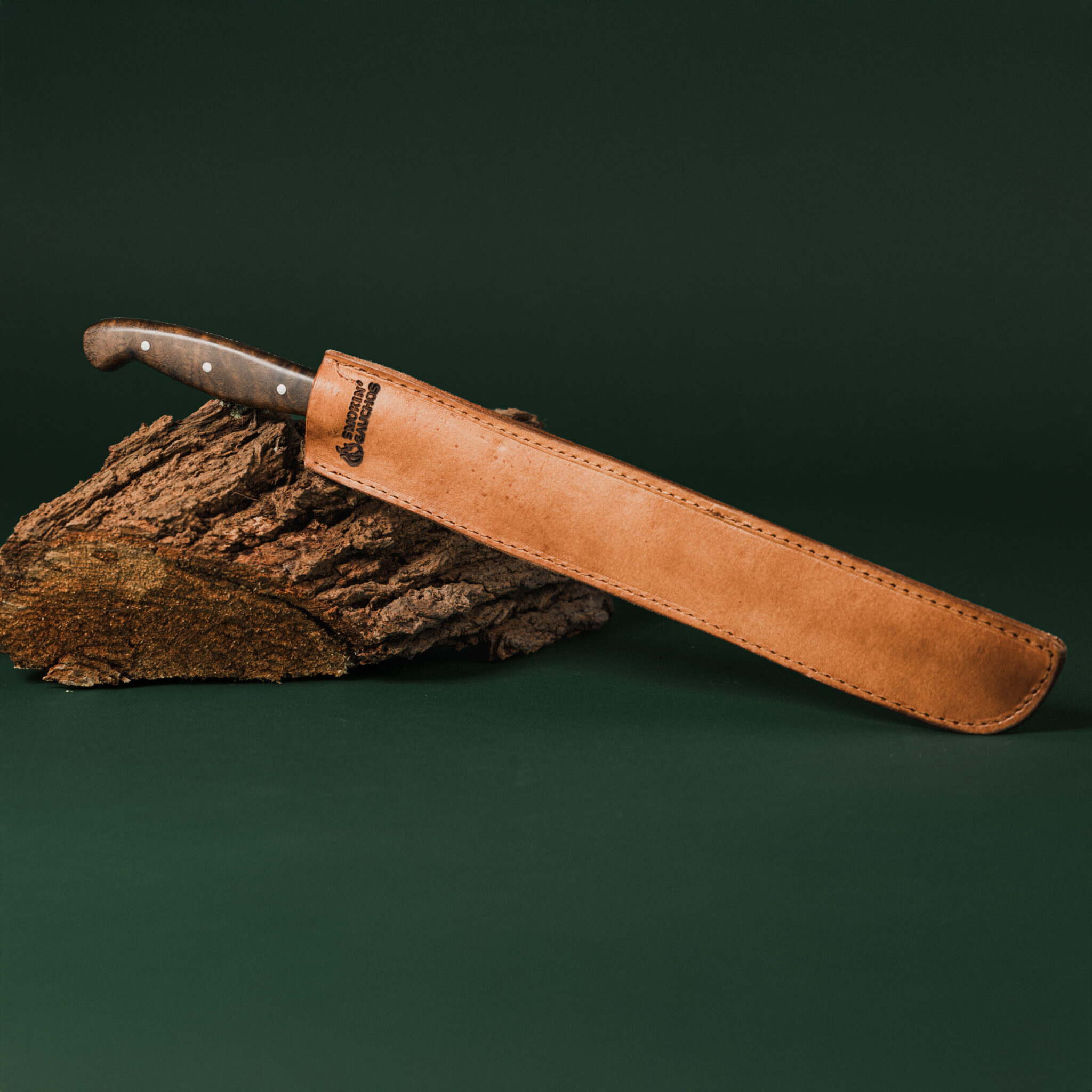 Smokin' Gauchos Yanagiba Knife Slicing Sashimi Handmade & Leather Sheath