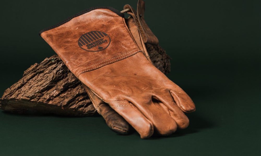 Smokin' Gauchos Handmade Leather Fire Gloves w Belt Clip
