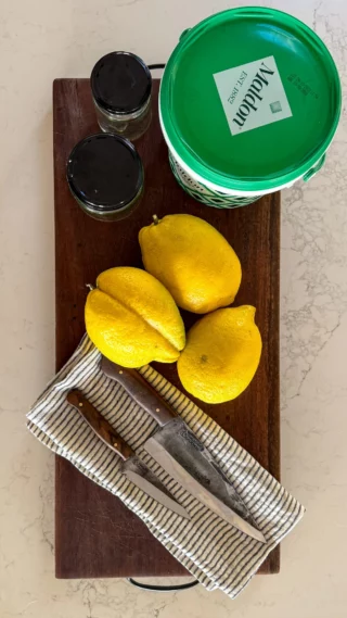 🍋🧂 PRESERVING SEASON 🧂🍋

🍋Lemon season means one thing in our kitchen: it’s time to preserve. 🔥

There’s nothing better than opening a jar of your own preserved lemons months down the track. 

Salty, tangy, softened right through the rind. A staple we go back to all year in tagines, dressings, marinades and anything that needs a hit of brightness.

Our method is simple:
🍋 Fresh lemons, quartered but still attached at the base
🧂 A cure mix of 1 part sugar to 2 parts salt
🫙 Packed tight into sterilised jars, layer by layer
⏳ Left for a few weeks before we crack the first jar

The sugar rounds out the salt and helps draw out the juices faster, so the whole jar cures in its own liquid. 

Preserving isn’t just about food lasting longer. It’s about capturing a season at its best and having it ready to use long after the lemons are gone. 🍋🔥

What do you use your preserved lemons in? 👇

#smokingauchos